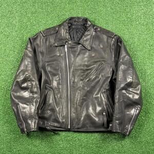 True Vintage RARE 1960's Harley Davidson black biker leather jacket